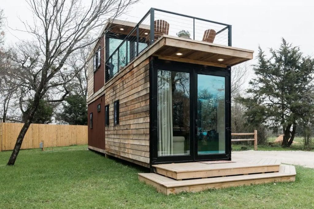 The Helm: A Gorgeous and Spacious Two-story Tiny Home Made Out of Shipping Containers