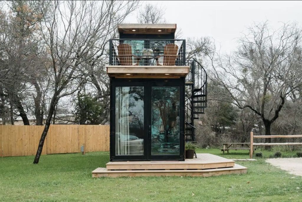 The Helm: A Gorgeous and Spacious Two-story Tiny Home Made Out of Shipping Containers