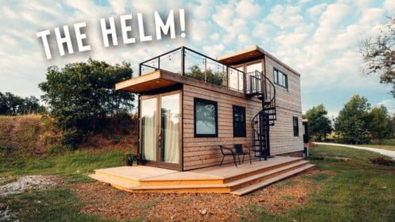 The Helm: A Gorgeous and Spacious Two-story Tiny Home Made Out of Shipping Containers