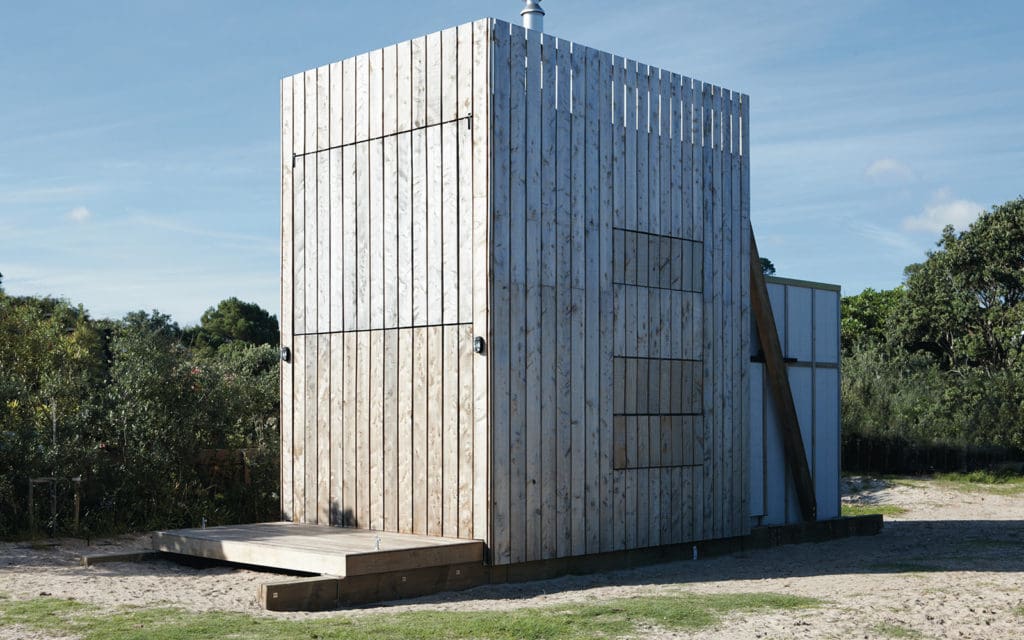 Off-grid Beach Cabin Designed for a Changing Climate: The Hut on Sleds 9 hut on sleds off grid beach cabin 1