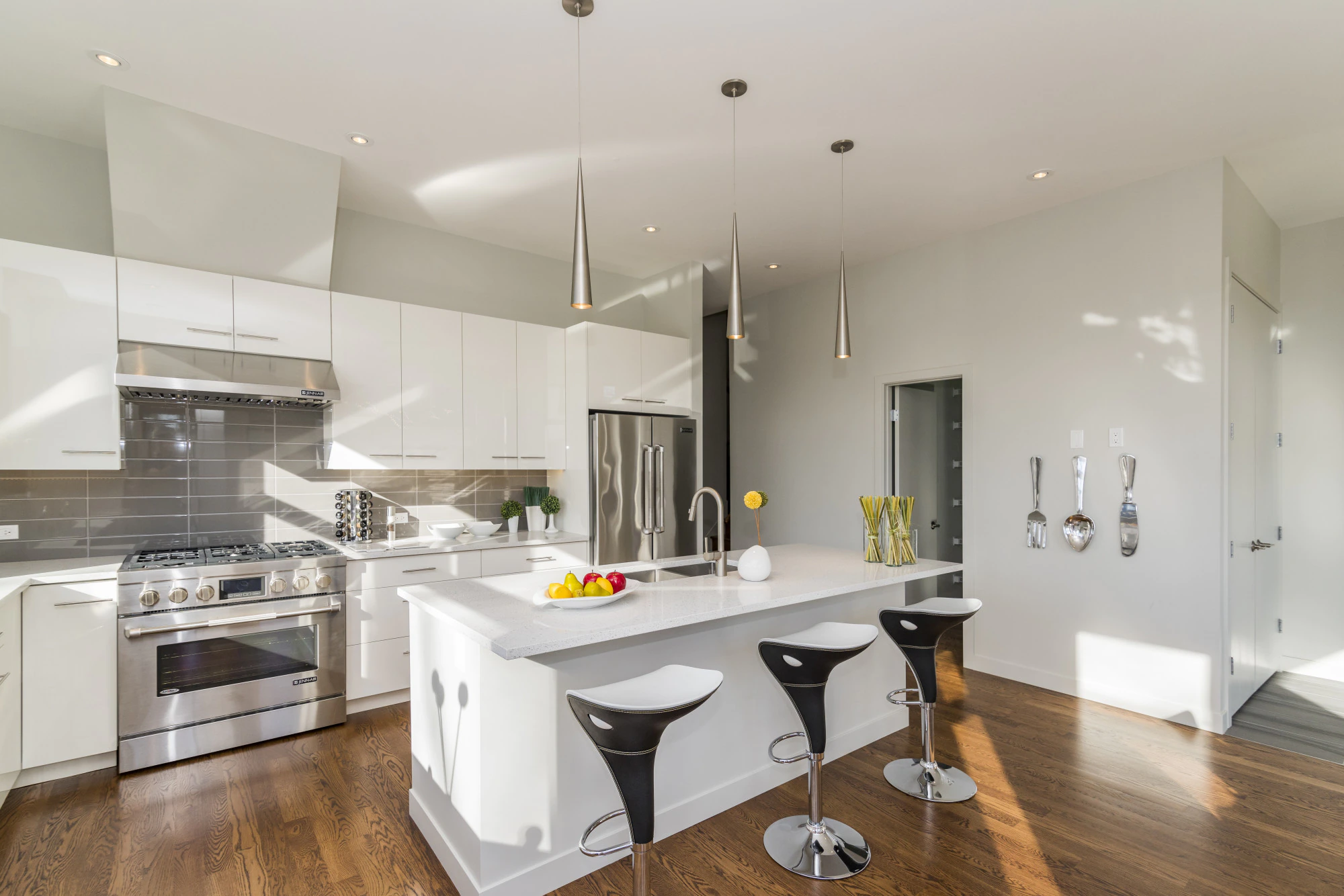 How to Paint Kitchen Cabinets Like A Pro 10 Modern Kitchen with kitchen cabinets that have a glossy finish