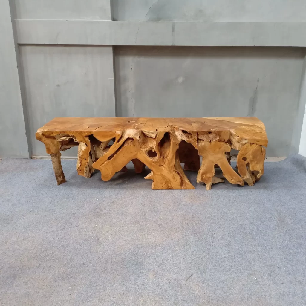 20 Amazing Wood Root Furniture Pieces That Bring Nature Indoors 6 Artistic twisted root bench