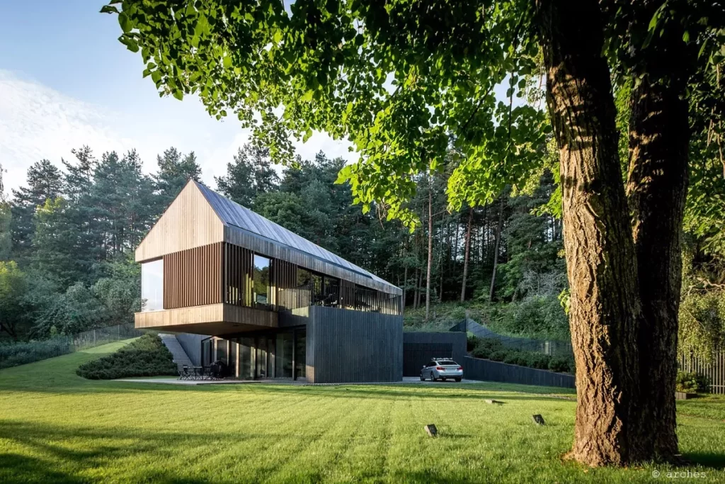 17 Inspiringly Creative Modern Wooden Houses 27 valley villa in raguva lithuania 2